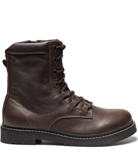 New Feet foret snørestøvle med lynlås – til damer – brun